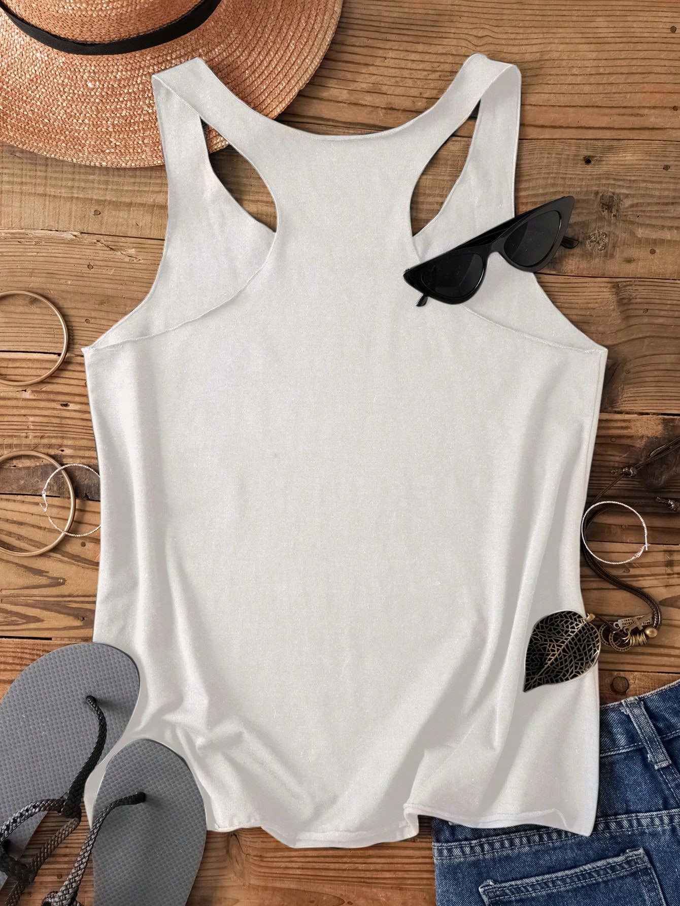 LUNE Women Solid Color Casual Scoop Neck Camisole, Suitable For Summer,Casual