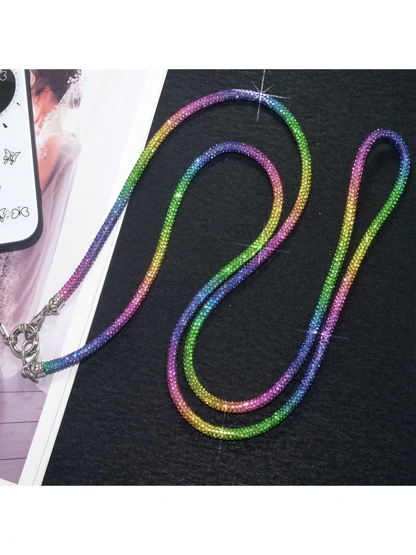 Luxury Crystal Beaded Detachable Shoulder Strap, Fashion Handbag Chain Crossbody Strap For Women, Rhinestone Embellished High-End (Random Clasp Style) Gifts For Mother, Family, Friends, Birthday, Holi