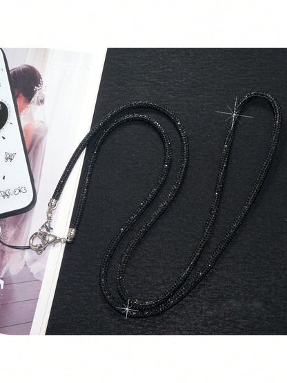 Luxury Crystal Beaded Detachable Shoulder Strap, Fashion Handbag Chain Crossbody Strap For Women, Rhinestone Embellished High-End (Random Clasp Style) Gifts For Mother, Family, Friends, Birthday, Holi