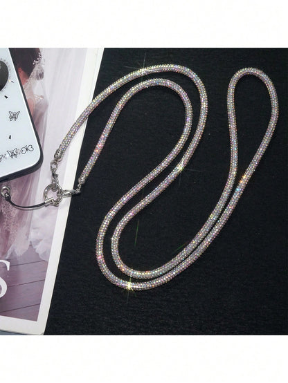 Luxury Crystal Beaded Detachable Shoulder Strap, Fashion Handbag Chain Crossbody Strap For Women, Rhinestone Embellished High-End (Random Clasp Style) Gifts For Mother, Family, Friends, Birthday, Holi