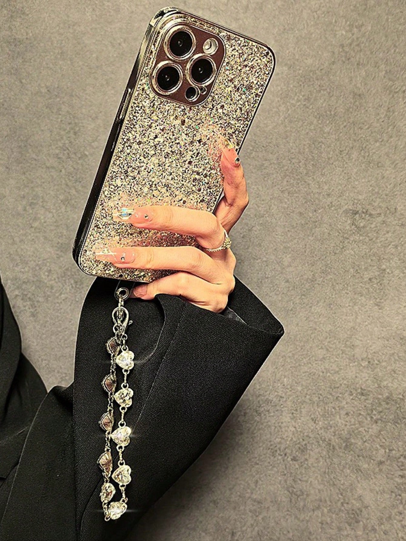 Luxury High-End Crystal Metal Handle Chain, Wristlet Strap, Phone Case, Key Chain, Bag Pendant Gifts For Mother, Family, Friends, Birthday, Holiday Phone Charm, Phone Chain