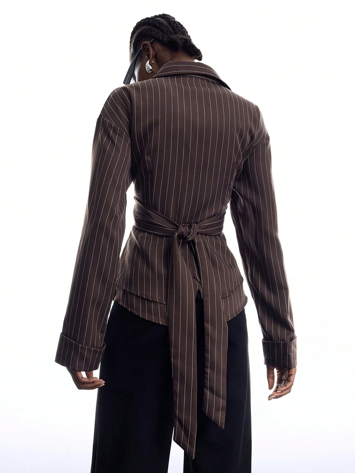 LYSMO 2026 New Arrive Minimalism Women's Striped Pleated Casual Versatile Daily Commute Shirt Work Outfits For Women