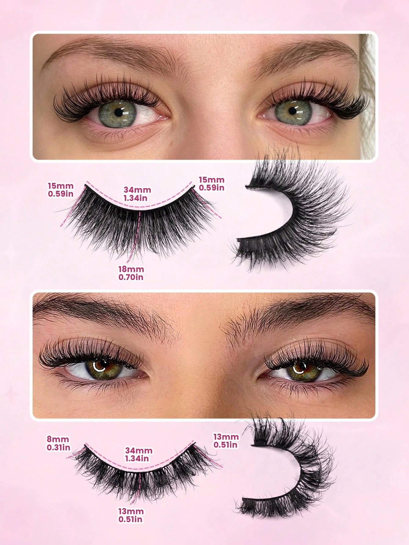 MAANGE 20 Pairs Large Capacity Mixed Style False Eyelashes Set, Cat Eye Cartoon Lashes, Lightweight Airy Fluffy 3D Voluminous Soft Full Strip Lashes, Natural Bold Makeup Versatile Multi-Style, Strip L