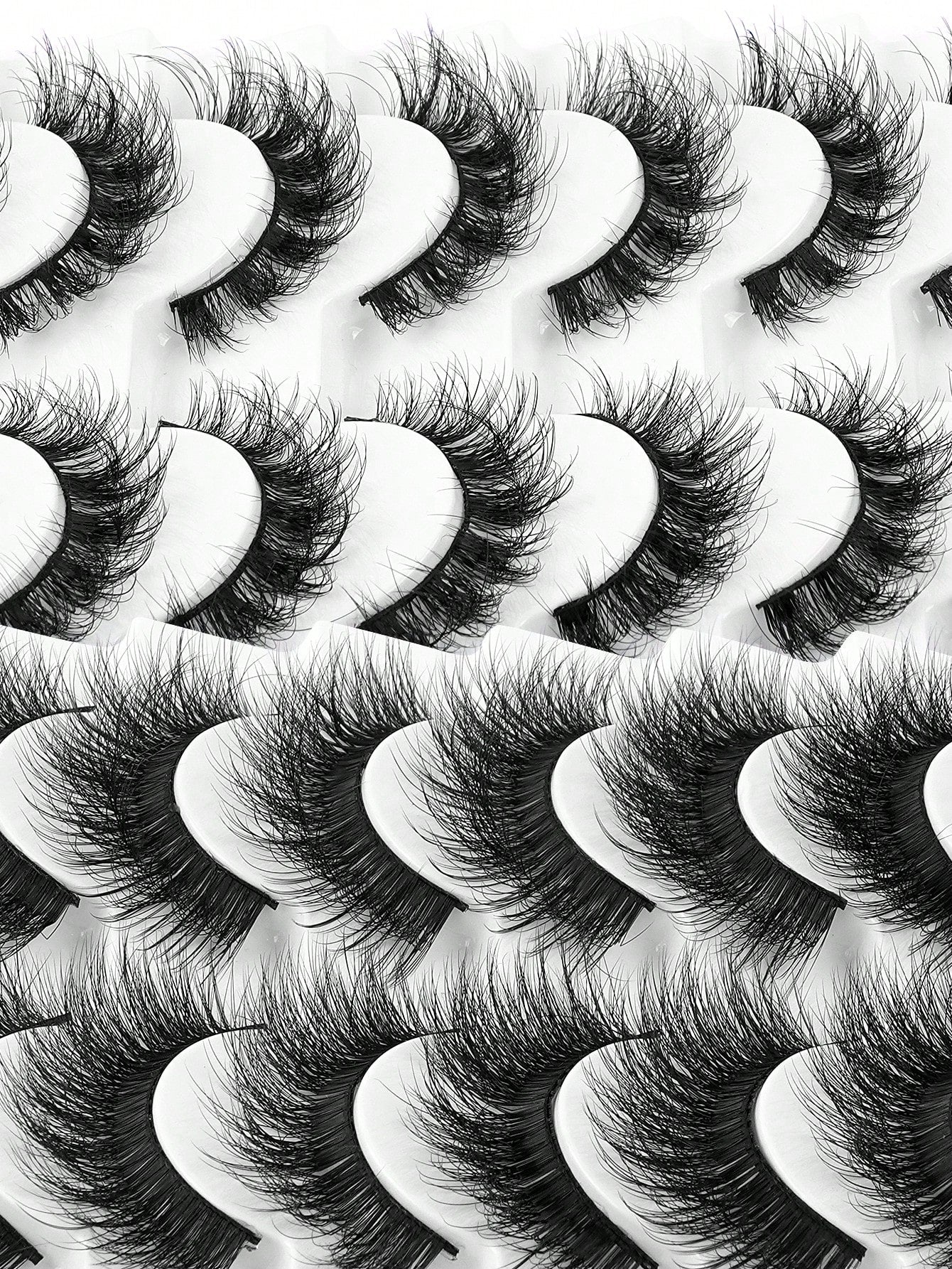 MAANGE 20 Pairs Large Capacity Mixed Style False Eyelashes Set, Cat Eye Cartoon Lashes, Lightweight Airy Fluffy 3D Voluminous Soft Full Strip Lashes, Natural Bold Makeup Versatile Multi-Style, Strip L