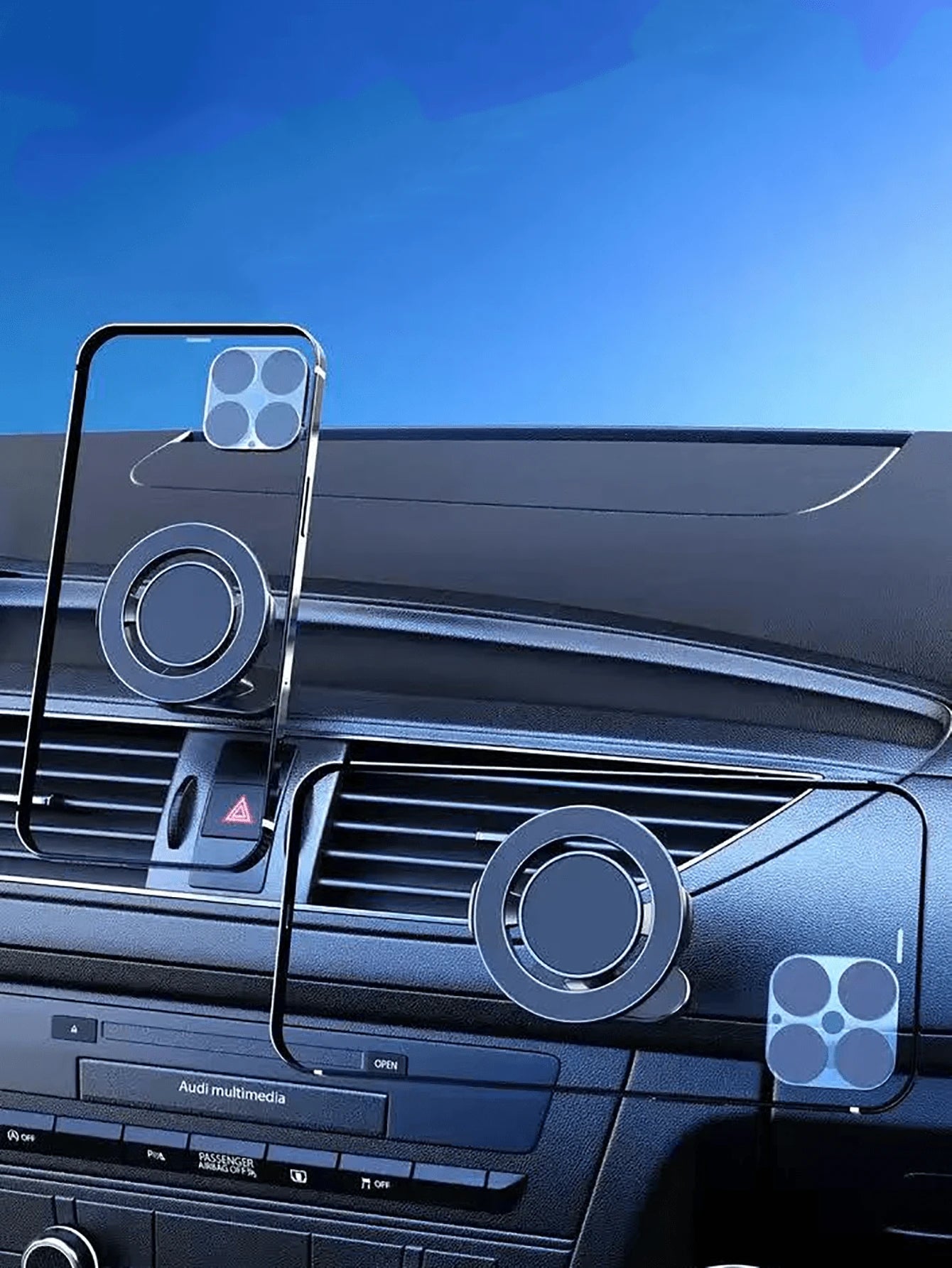 Magnetic Car Phone Holder- Rotatable And Adjustable Angle, Stable Suction Cup Base, Built-In Strong Neodymium Magnets, Auto Attachment, Signal-Friendly, Compact And Stable Design, Suitable For All Sm