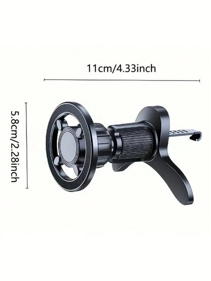 Magnetic Car Phone Holder- Rotatable And Adjustable Angle, Stable Suction Cup Base, Built-In Strong Neodymium Magnets, Auto Attachment, Signal-Friendly, Compact And Stable Design, Suitable For All Sm