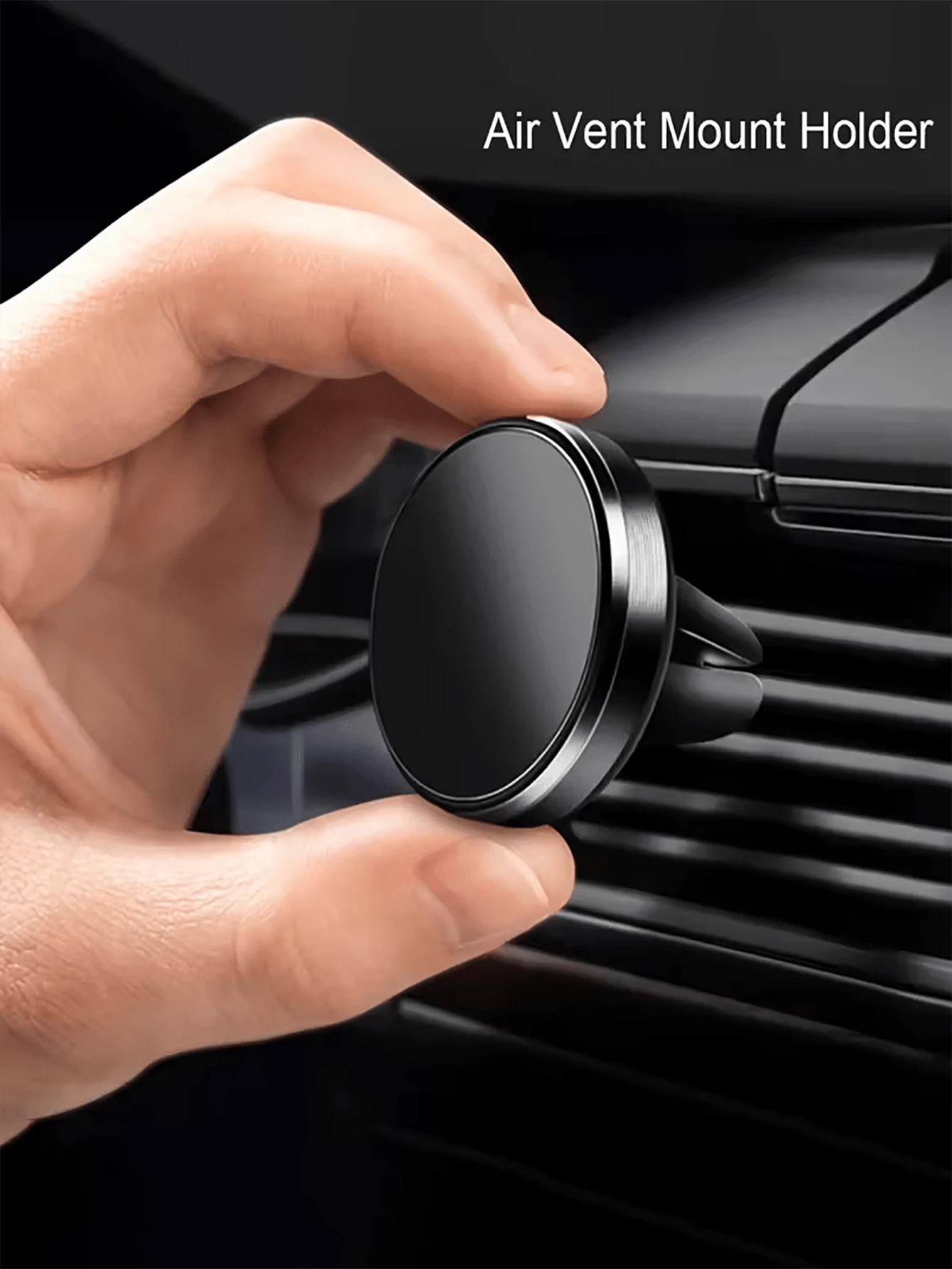 Magnetic Car Phone Holder- Rotatable And Adjustable Angle, Stable Suction Cup Base, Built-In Strong Neodymium Magnets, Auto Attachment, Signal-Friendly, Compact And Stable Design, Suitable For All Sm