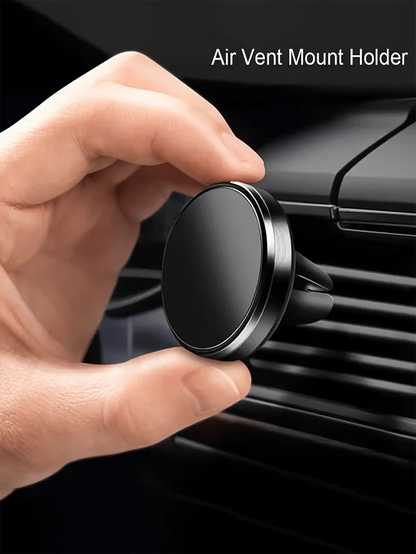 Magnetic Car Phone Holder- Rotatable And Adjustable Angle, Stable Suction Cup Base, Built-In Strong Neodymium Magnets, Auto Attachment, Signal-Friendly, Compact And Stable Design, Suitable For All Sm