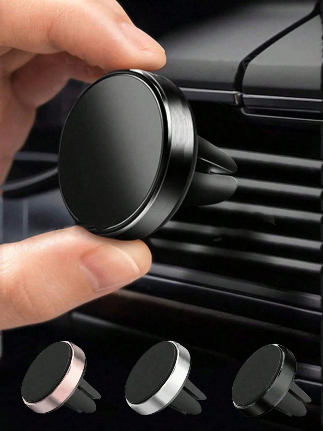 Magnetic Car Phone Holder- Rotatable And Adjustable Angle, Stable Suction Cup Base, Built-In Strong Neodymium Magnets, Auto Attachment, Signal-Friendly, Compact And Stable Design, Suitable For All Sm