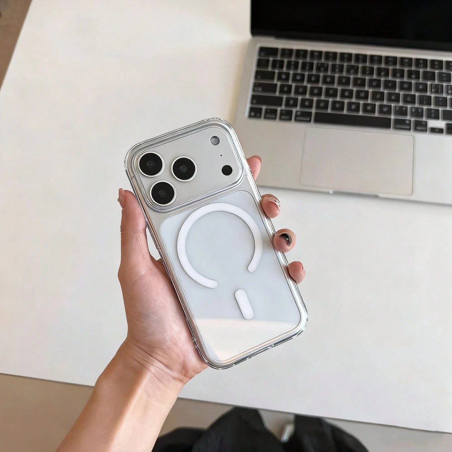 Magnetic Charging Phone Case, Compatible With 17, 17 Air, 17 Pro, 17 Pro Max, Transparent Acrylic Ultra-Thin Protective Shell, Also Suitable For 13, 11, 16 Pro Max, 15, 14 Plus, 12 Mini, XS Max, 7, 8