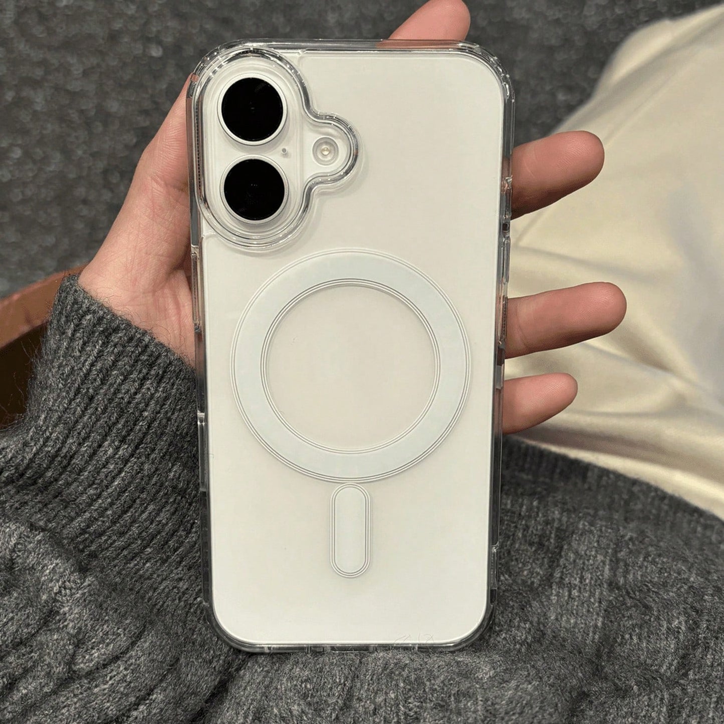 Magnetic Charging Phone Case, Compatible With 17, 17 Air, 17 Pro, 17 Pro Max, Transparent Acrylic Ultra-Thin Protective Shell, Also Suitable For 13, 11, 16 Pro Max, 15, 14 Plus, 12 Mini, XS Max, 7, 8