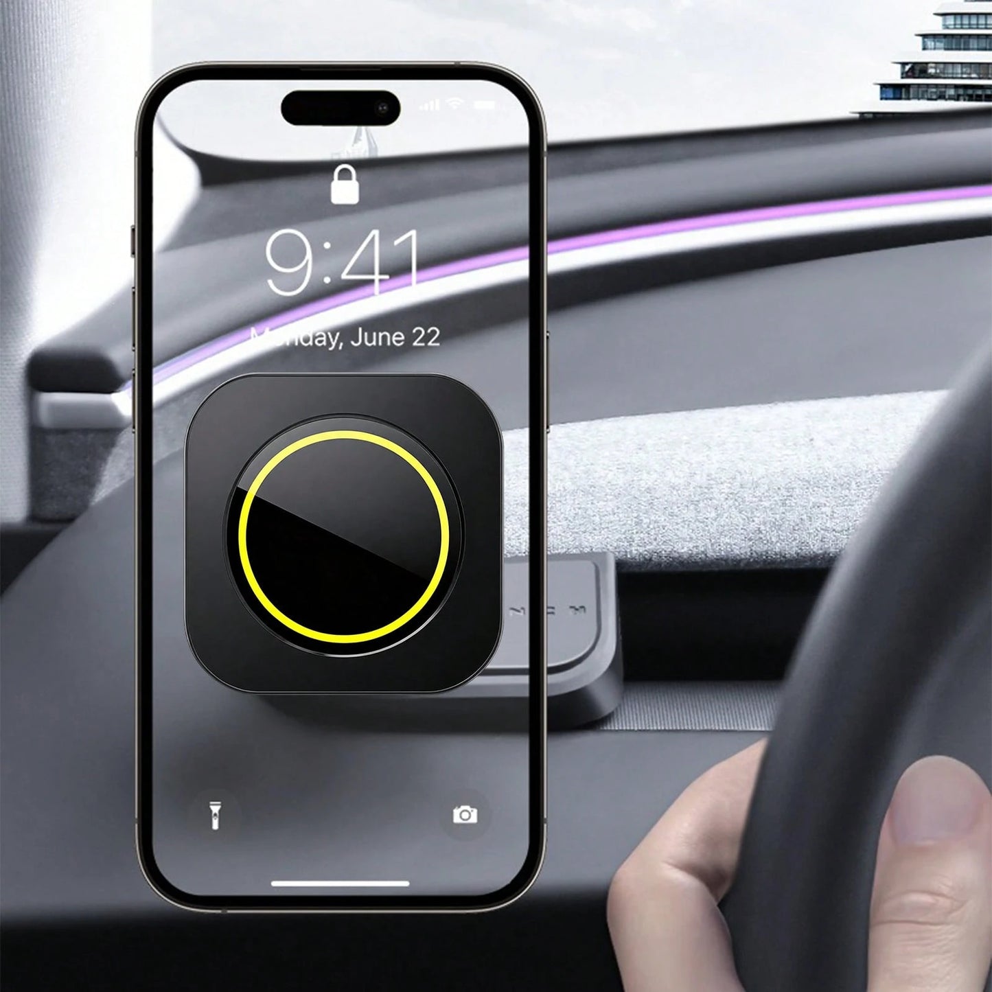 MagSafe Phone Mount (Left-Hand Drive Model) Compatible For Tesla For Model 3 Highland 2024 2025, For Model Y Juniper 2025 2026, Car Magnetic Phone Holder For Model Y/3 Accessories 2025 (Include 1 PC E