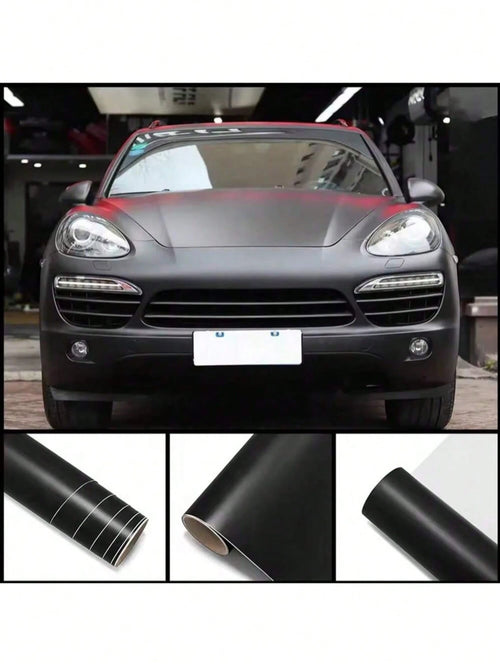 Matte Black Full Car Body Wrap Film, Self-Adhesive Protective Decal Sticker For DIY Car Modification
