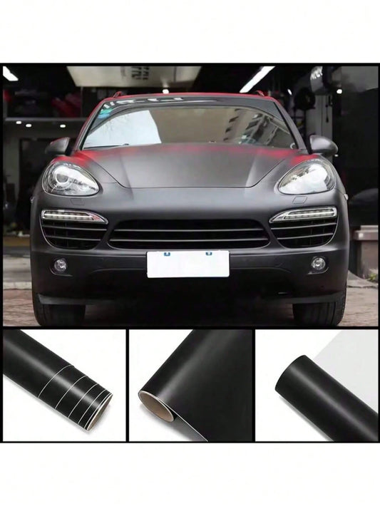 Matte Black Full Car Body Wrap Film, Self-Adhesive Protective Decal Sticker For DIY Car Modification