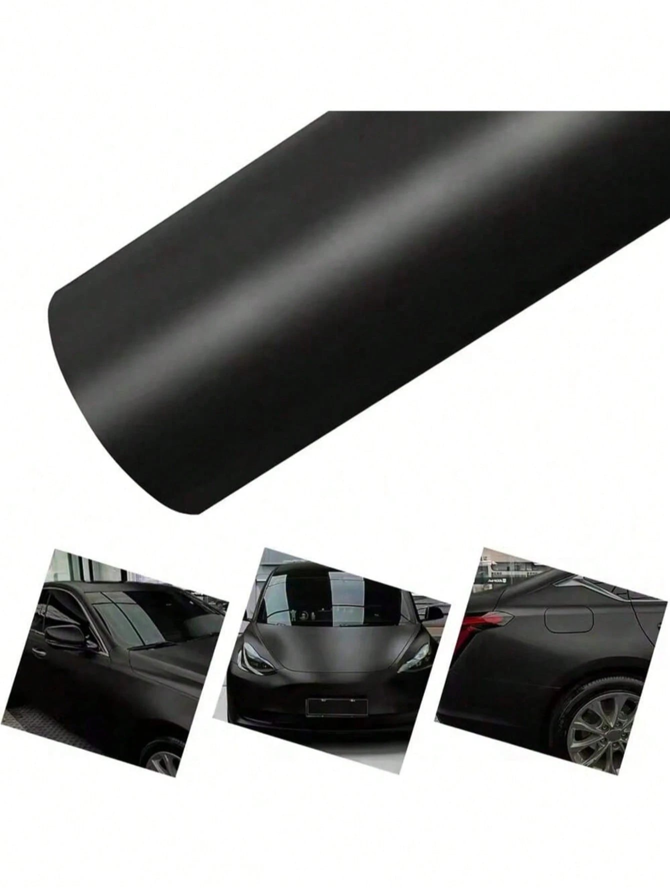 Matte Black Full Car Body Wrap Film, Self-Adhesive Protective Decal Sticker For DIY Car Modification