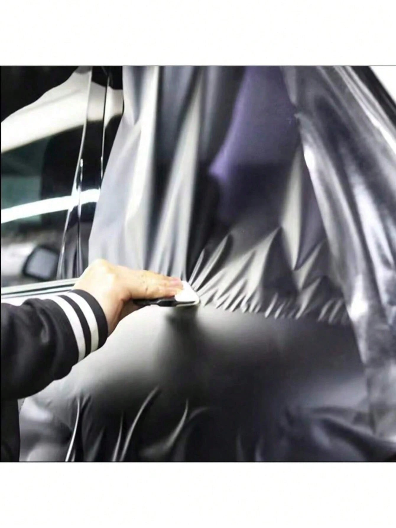 Matte Black Full Car Body Wrap Film, Self-Adhesive Protective Decal Sticker For DIY Car Modification