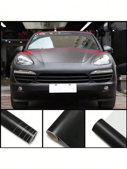 Matte Black Full Car Body Wrap Film, Self-Adhesive Protective Decal Sticker For DIY Car Modification