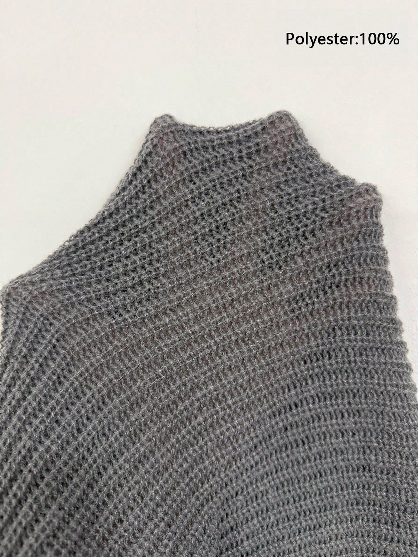 Men's Autumn/Winter Basic Solid Color Casual Fitted Lightweight Sheer Polyester Pique Texture Niche Design Long Sleeve Drop Shoulder Crew Neck Pullover Sweater