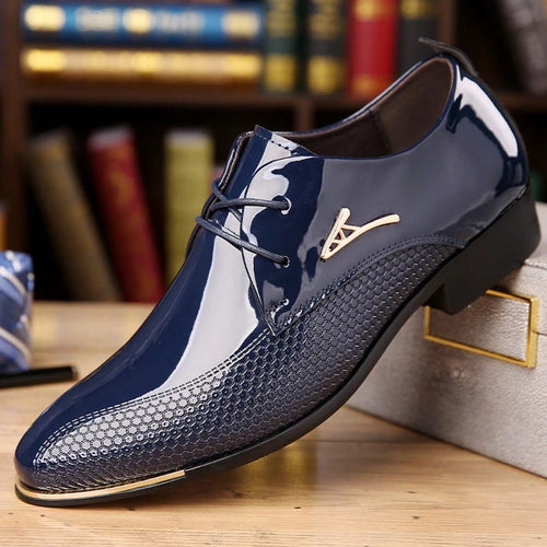 Men's Business Casual Shoes, Fashionable Glossy Formal Shoes, Suitable For Office Banquets, Weddings, And Important Occasions