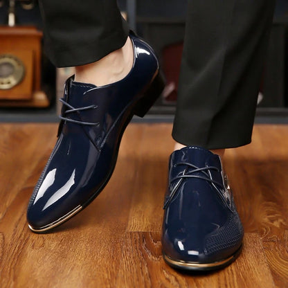 Men's Business Casual Shoes, Fashionable Glossy Formal Shoes, Suitable For Office Banquets, Weddings, And Important Occasions