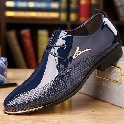 Men's Business Casual Shoes, Fashionable Glossy Formal Shoes, Suitable For Office Banquets, Weddings, And Important Occasions
