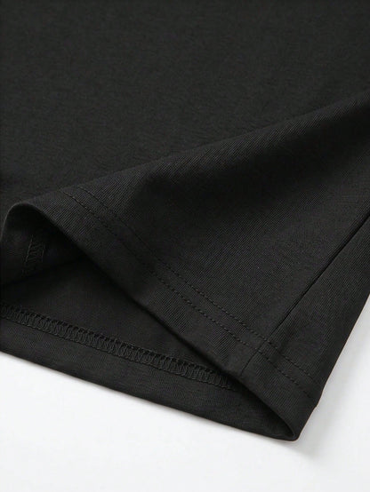 Men's Summer Casual Fashion Versatile Minimalist Solid Color Polo Neck T-Shirt