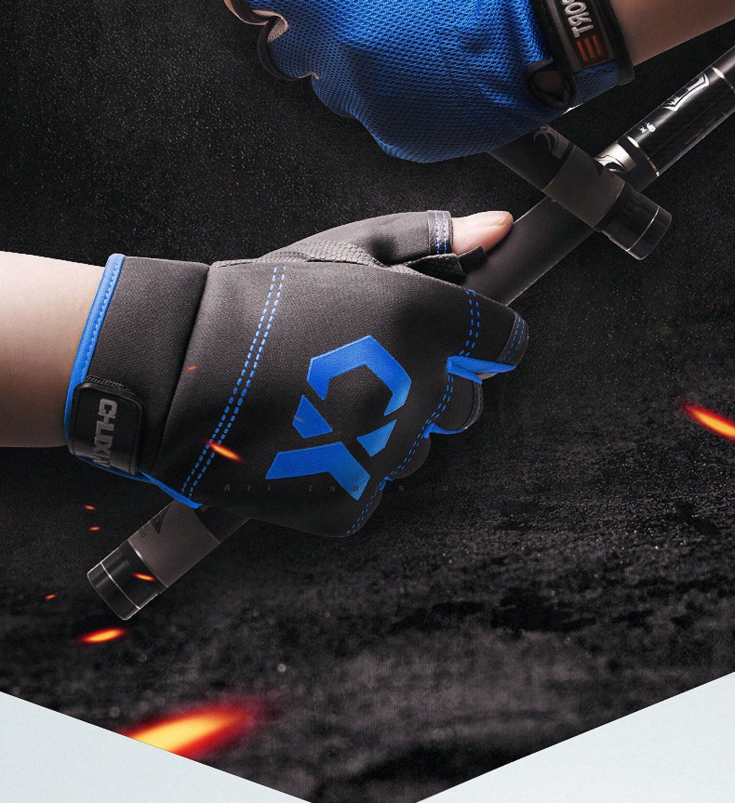Men's Summer Fishing Gloves Are Sun-Proof, Puncture-Resistant, Waterproof, Ultra-Thin, And Specially Designed For Lure Fishing Equipment, With Three Exposed Fingers And Anti-Slip Features