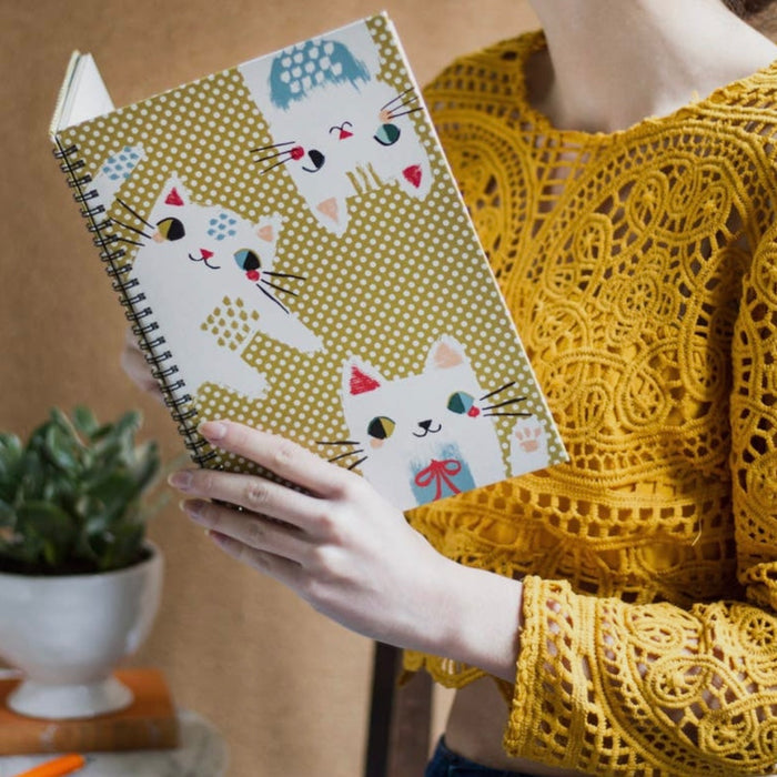Meow Meow Cats Spiral-Bound Notebook