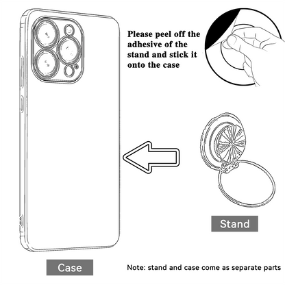MewTrek Luxury Electroplated Silver Phone Case With Makeup Mirror Stand, Decorated With Shiny Rhinestones, Made Of Silicone Material, Shock-Proof And Drop-Resistant, Compatible With IPhone 16/16e/16 P