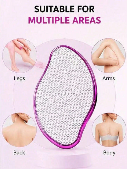 Micro-Crystal Hair Removal Brush- A Multi-Functional Upgraded Crystal Hair Removal Tool, Manual Care Product. It Effectively Removes Old Dead Skin Cells, Suitable For Hair Removal On Arms, Legs And B