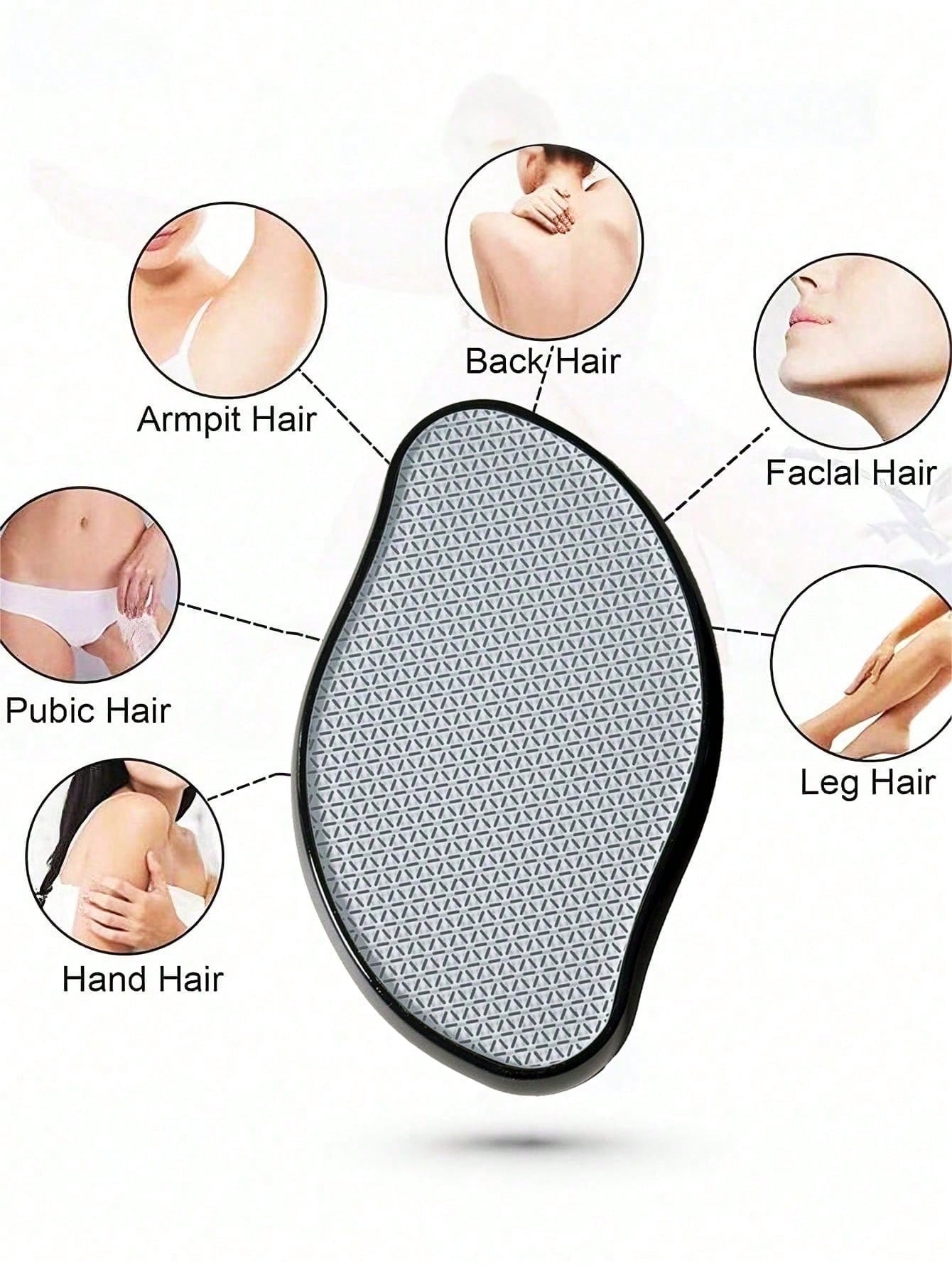 Micro-Crystal Hair Removal Brush- A Multi-Functional Upgraded Crystal Hair Removal Tool, Manual Care Product. It Effectively Removes Old Dead Skin Cells, Suitable For Hair Removal On Arms, Legs And B