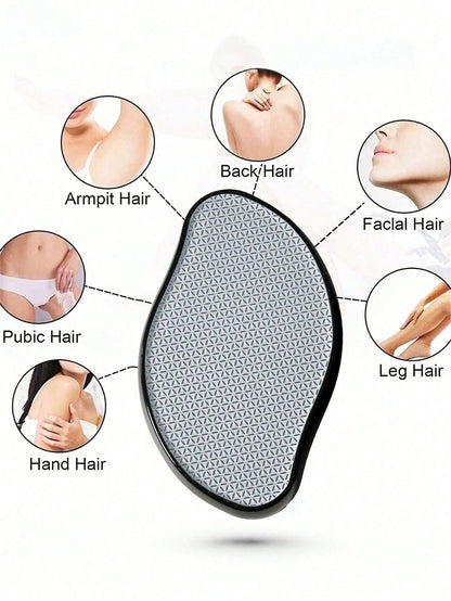 Micro-Crystal Hair Removal Brush- A Multi-Functional Upgraded Crystal Hair Removal Tool, Manual Care Product. It Effectively Removes Old Dead Skin Cells, Suitable For Hair Removal On Arms, Legs And B