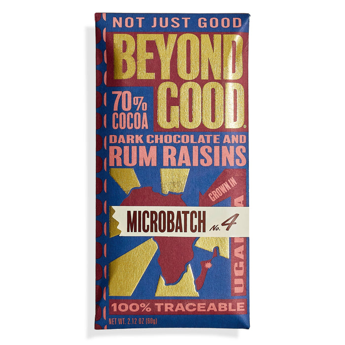 [Microbatch] 70% Cocoa Dark Chocolate and Rum Raisins