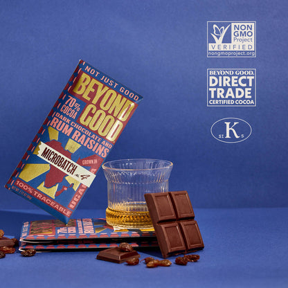 [Microbatch] 70% Cocoa Dark Chocolate and Rum Raisins