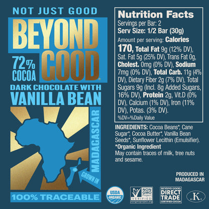 [Microbatch] 72% Cocoa Dark Chocolate with Vanilla Bean