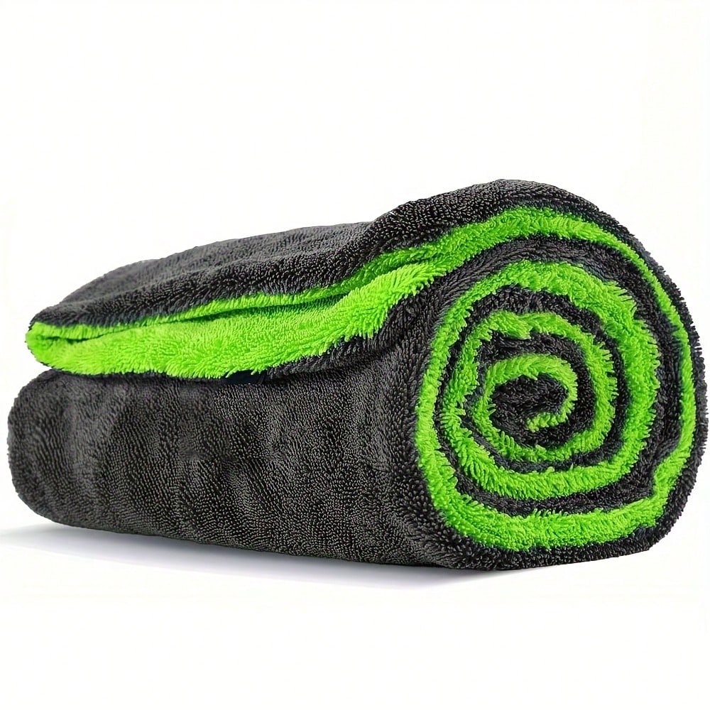 [Microfiber Towel] High Absorbency Dual-Sided Microfiber SUV Truck Drying Towel| 1400GSM Full-Sized 48"X24" Twisting Yarn Technology, Scratch-Free, Machine Washable For Car Cleaning & Dryer Use