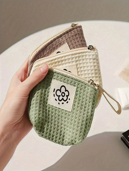 Mini Cute Cartoon Coin Purse, Portable Lipstick/Cosmetic Bag, Earphone & Cable Organizer,For Holiday Beach, Bathroom Collection, Bedroom Collection, Large Capacity,Makeup Bag