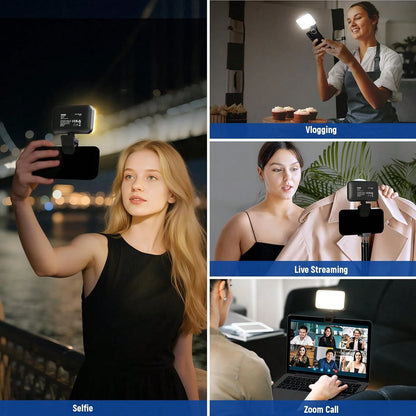 Mini Portable Clip-On LED Selfie Fill Light Soft Flawless Skin Lighting, Compatible With All Phones For Mobile Photography Makeup Selfies Content Shooting 9DHP