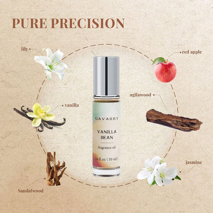 Mini Women's Fragrance Oil, Vanilla Roll-On Long Lasting Aromatherapy, Easy-To Carry,Work,Wedding,Travel,Christmas Gift.