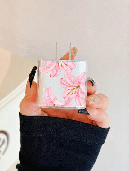 Minimalist Floral Apple Charger Bow Protective Case Suitable For 20W 15 Charger Cable, 16 Pro Max Phone Data Cable, 13/14 Plus Protective Case, Anti-Bending And Anti-Cat Bite