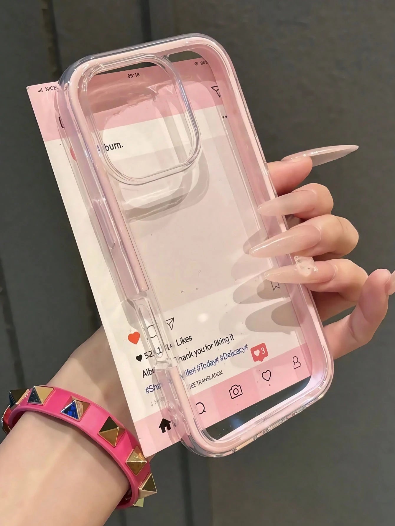 Minimalist White Pink Black Blue Bow Decor Slogan Elements Basic Phone Cases 3-In-1 Thick Hard Material Colorful Solid Color Frame Personalized Creative Anti-Drop Full Coverage Transparent Compatible
