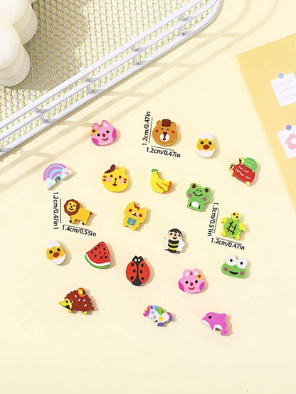 MINKOJA 200pcs Mini Animal Eraser- Various Cartoon Small Erasers For Classroom Rewards, Party Gifts And Fun School Supplies, Various Colors And Designs, Fun Learning Tools| Fun Design| Durable Eras