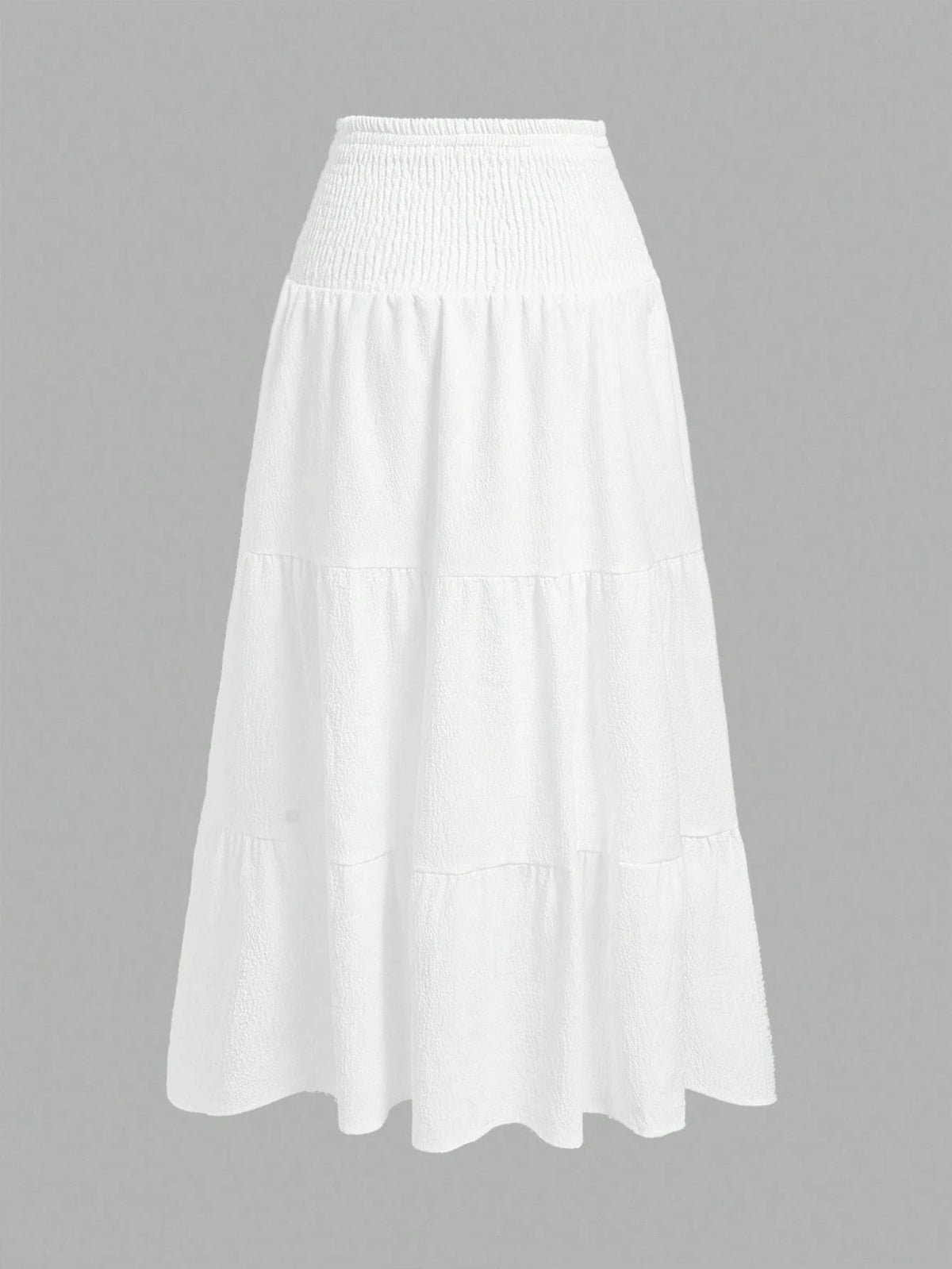 MOD Casual Vacation Style Plaid Bubble Crinkle Skirt For Women, Suitable For Summer Vacation Chic Dress