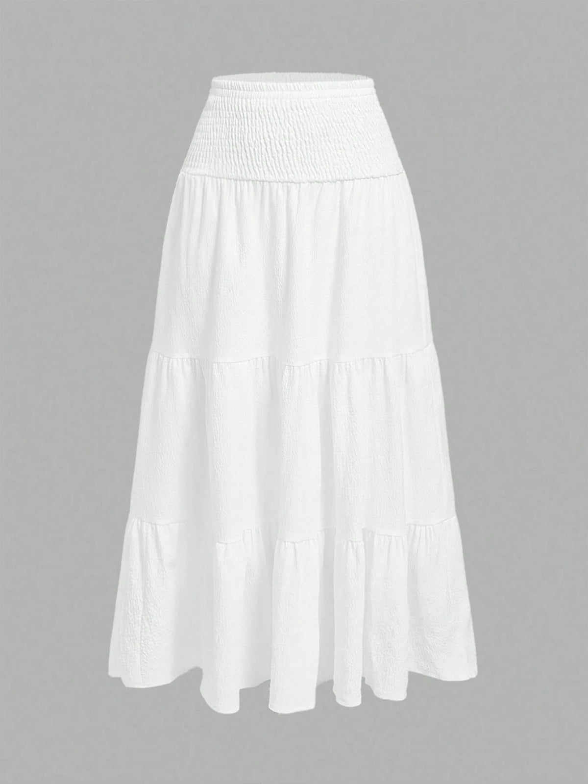 MOD Casual Vacation Style Plaid Bubble Crinkle Skirt For Women, Suitable For Summer Vacation Chic Dress