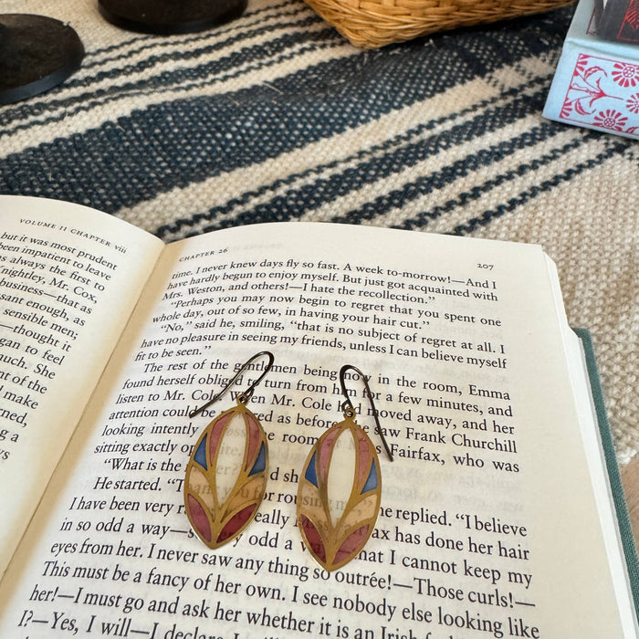 Mod // stained glass resin earrings