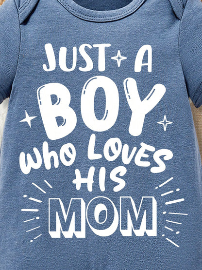 ModeFlare Wear Baby Boys' Casual Letter Printed Romper, Summer