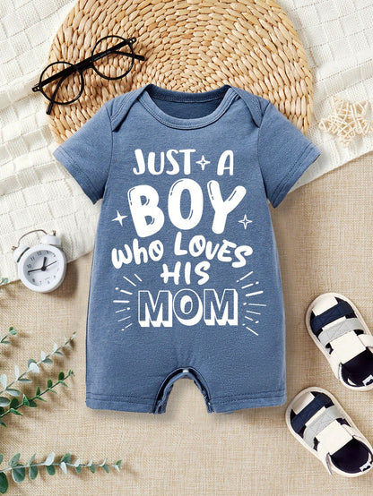 ModeFlare Wear Baby Boys' Casual Letter Printed Romper, Summer