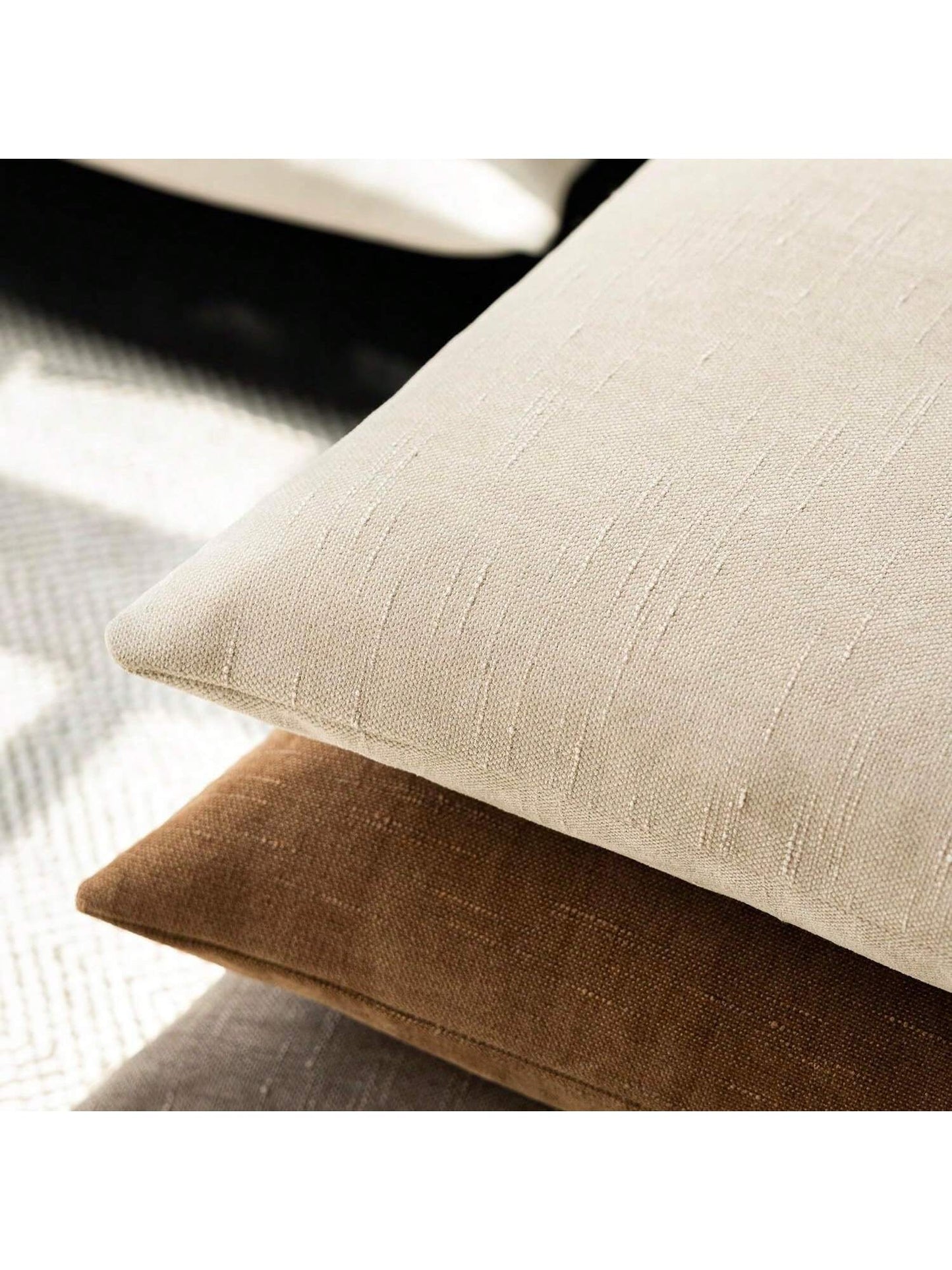 Modern Minimalist Bamboo Knot Chenille Throw Pillow Cover, Suitable For Bedroom, Sofa, Car Seat Backrest, All Season