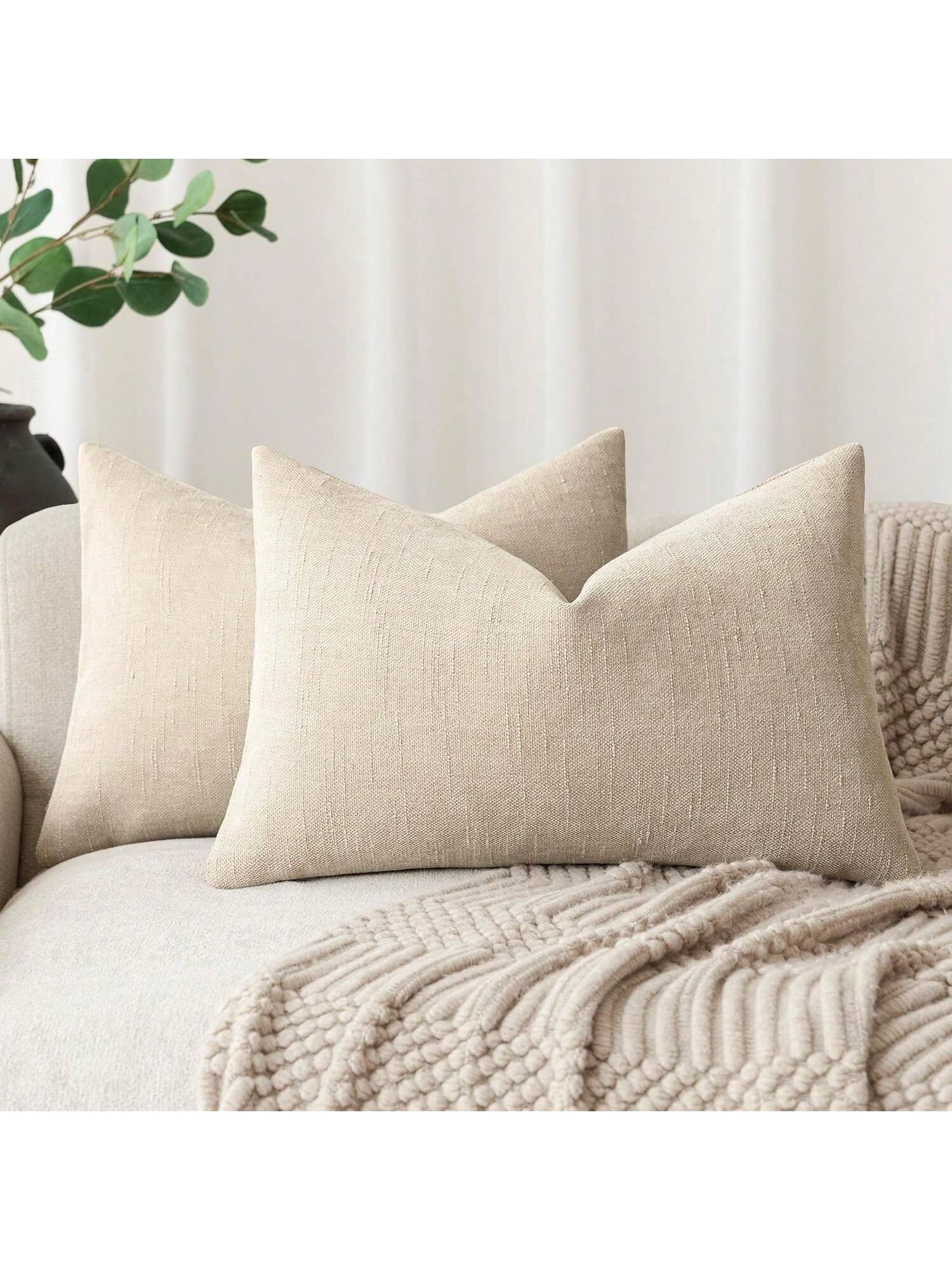 Modern Minimalist Bamboo Knot Chenille Throw Pillow Cover, Suitable For Bedroom, Sofa, Car Seat Backrest, All Season