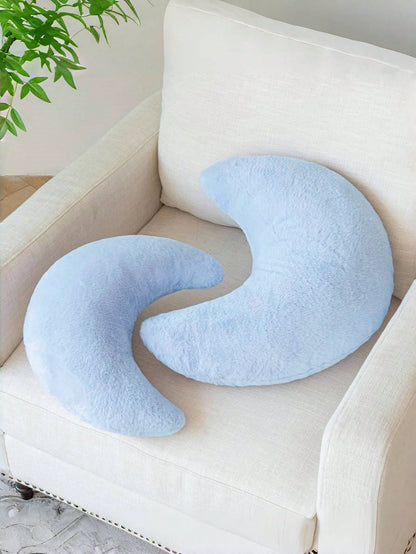 Moon-Shaped Decorative Pillow, Crafted From Soft And Comfortable Rose Velvet, Perfect For Bedrooms, Sofas, Beds, And Home Decor, An Ideal Gift For Family And Friends, Beige